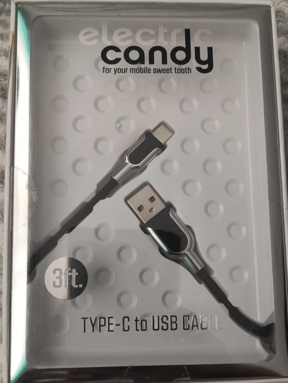 Electric Family Type-C to USB Cable - Black and Silver